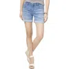 Tommy Hilfiger Womens Denim Cuffed Shorts In Blue