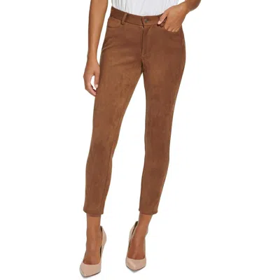 Tommy Hilfiger Womens Faux Suede High Rise Ankle Pants In Green