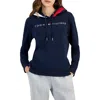 Tommy Hilfiger Women's Colorblocked Pullover Hoodie In Blue