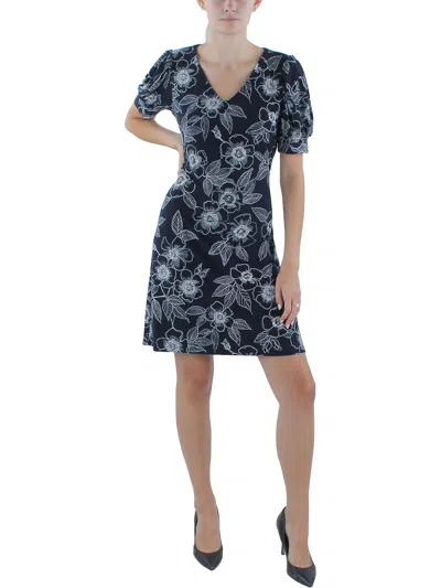Tommy Hilfiger Womens Floral Print Polyester Shift Dress In Multi