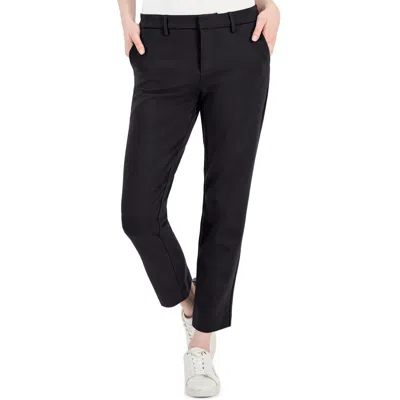 Tommy Hilfiger Womens High Rise Stretch Ankle Pants In Black