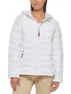 Tommy Hilfiger Womens Hooded Polyester Parka Coat In White
