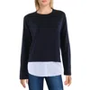 Tommy Hilfiger Womens Layered Knit Pullover Sweater
