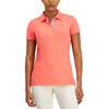 Tommy Hilfiger Women's Solid Short-sleeve Polo Top In Pink