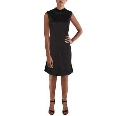 Tommy Hilfiger Women's Sparkle-stretch Mock-neck Dress In Black