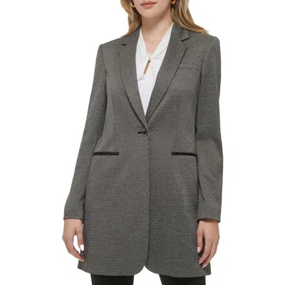 Tommy Hilfiger Womens Metallic Polyester One-button Blazer In Multi