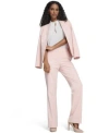 Tommy Hilfiger Womens Open Front Jacket Solid Bootcut Trouser Pants Clip Dot Ruffle Popover Top In Pink