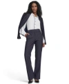 Tommy Hilfiger Womens Open Front Jacket Sutton Pants Constrast Trim Button Up Blouse In Black