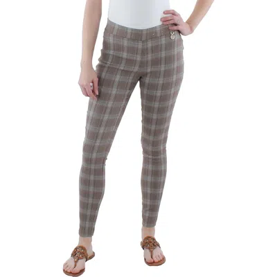 Tommy Hilfiger Womens Plaid Cropped Ankle Pants In Multi