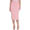 Tommy Hilfiger Women's Gingham Midi Pencil Skirt In Pink