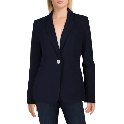 Tommy Hilfiger Womens Shoulder Pads Polyester One-button Blazer