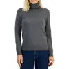 Tommy Hilfiger Womens Solid Cotton Turtleneck Sweater In Multi