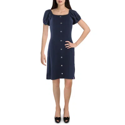 Tommy Hilfiger Womens Textured Polyester Mini Dress