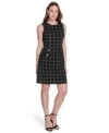 Tommy Hilfiger Womens Windowpane Sheath Dress 0p 18 In Multi