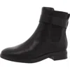Tommy Hilfiger Womens Zipper Faux Leather Chelsea Boots In Black