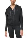 Tommy Hilfiger Womens Zipper Knit Zip Hoodie In Black