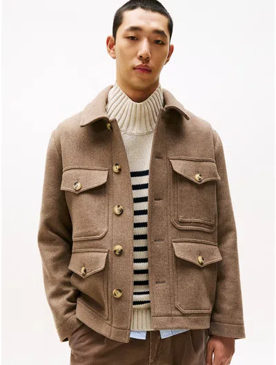 Tommy Hilfiger Wool In Brown