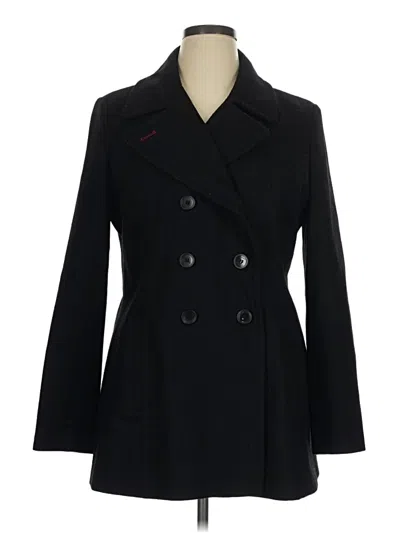 Pre-owned Tommy Hilfiger Wool Coat In Black