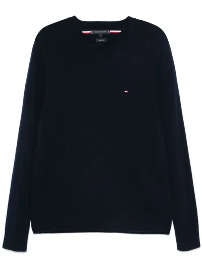 Tommy Hilfiger Wool Crew-neck Sweater In Black