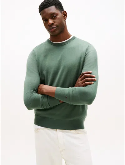 Tommy Hilfiger Wool Crewneck Sweater In Green