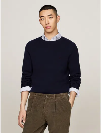 Tommy Hilfiger Wool Crewneck Sweater In Desert Sky