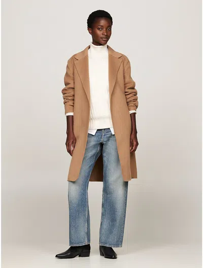 Tommy Hilfiger Wool In Light Sepia Brown