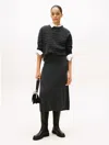 Tommy Hilfiger Wool Midi Skirt In Gray