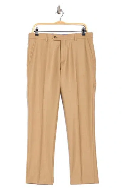 Tommy Hilfiger Wool Twill Dress Pants In Brown