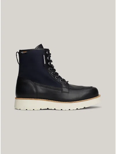 Tommy Hilfiger Workwear Hybrid Leather Boot In Navy
