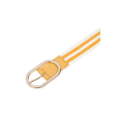 Tommy Hilfiger Woven Belt In Yellow