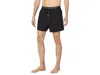 Tommy Hilfiger Woven Boxer Shorts Men's Black Logo Elastic Waist Buu012 In Black