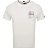 TOMMY HILFIGER TOMMY HILFIGER WOVEN LABEL T SHIRT WHITE