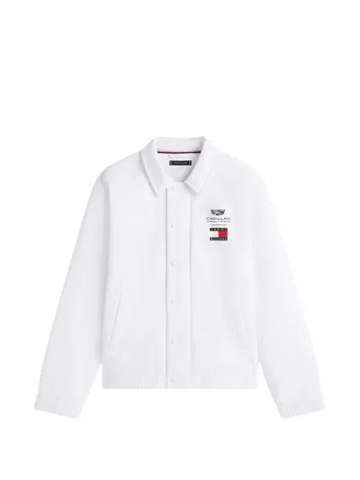 Tommy Hilfiger X Cadillac F1 Team Logo-print Coach Jacket In White
