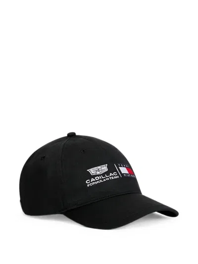 Tommy Hilfiger X Cadillac Formula 1® Team Logo-embroidered Panelled Cap In Black