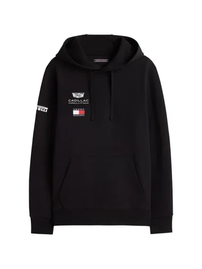 Tommy Hilfiger X Cadillac Formula 1 Team Logo-patch Hoodie In Black
