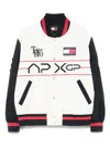 Tommy Hilfiger Casual Jacket With Contrast Sleeves And Graphic Print In Multi