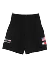 Tommy Hilfiger X Sail Gp Cargo-pocket Flag Shorts In Black
