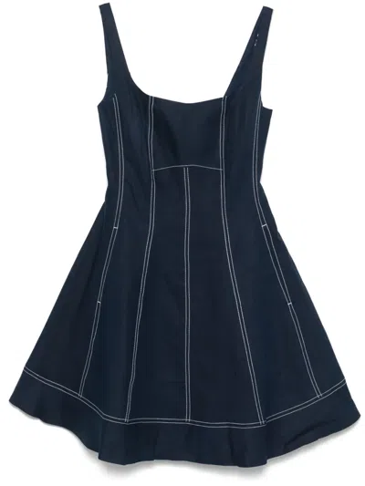 Tommy Hilfiger X Sofia Richie Grainge Linen Mini Dress In Blue