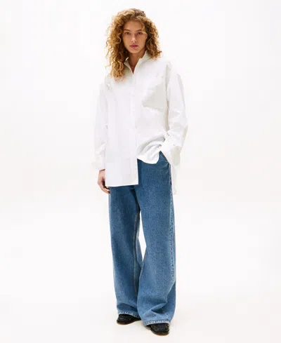 TOMMY HILFIGER X SOFIA RICHIE GRAINGE WOMEN'S OVERSIZED BUTTON-DOWN BOYFRIEND SHIRT