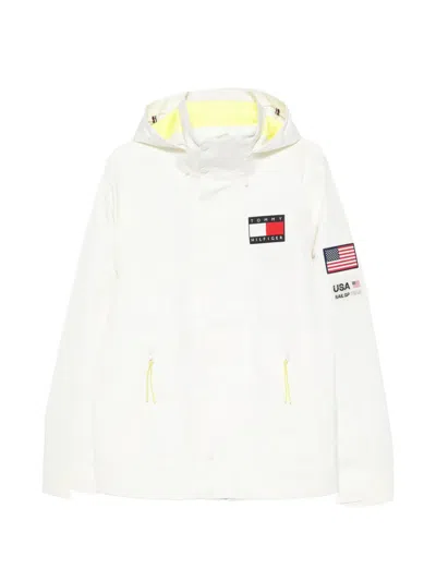 Tommy Hilfiger X Us Sail Gp Logo-patch Hooded Jacket In White