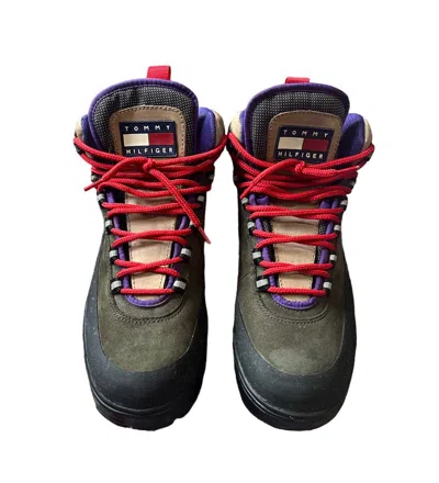 Pre-owned Tommy Hilfiger X Vintage Tommy Hilfiger Vintage Olive 90's Y2k Hiking Boots