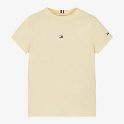 Tommy Hilfiger Babies' Yellow Cotton Jersey T-shirt In Neutral