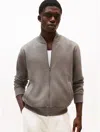 Tommy Hilfiger Zip Baseball Sweatshirt Jacket In Neutral
