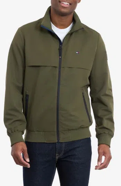 Tommy Hilfiger Zip Front Boating Jacket In Green