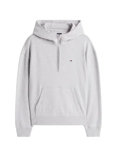 Tommy Hilfiger Zip Hooded Sweatshirt In Silver