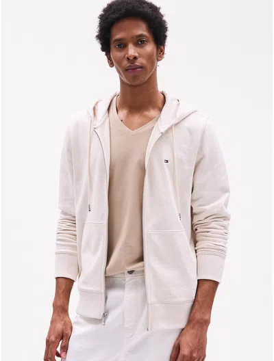 Tommy Hilfiger Zip Hoodie In Beige Heather