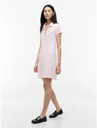 Tommy Hilfiger Zip Polo Dress In Pink