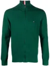 Tommy Hilfiger Zip-through Cotton Jacket In Grün