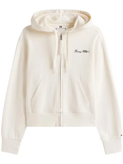 Tommy Hilfiger Zip-up Hoodie Clothing In White