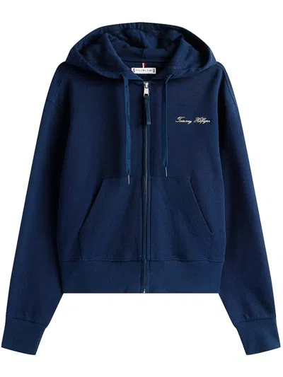 Tommy Hilfiger Zip-up Hoodie Clothing In Blue